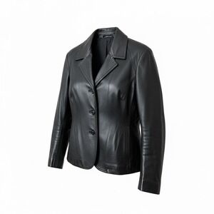 Wilsons Leather Black Genuine Leather Maxima Jacket Structured Blazer Style L